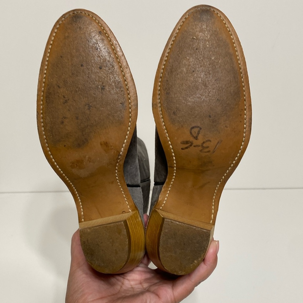 Wolverine Vintage Suede Flower Detail Vintage Cowboy Boots 1970’s - Picture 17 of 17
